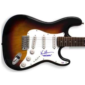 Val Kilmer Autographed Signed The Doors Guitar & Proof PSA/DNA