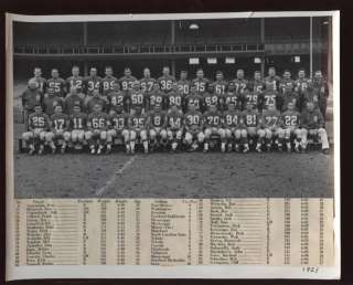 1957 New York Giants NFL Team Photo Vince Lombardi  