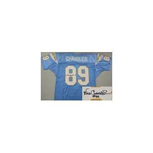  Wes Chandler Signed San Diego Chargers Blue Prostyle 