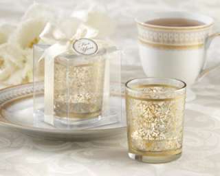 96   Golden Renaissance Glass Tealight Candle Holder Wedding Favors 