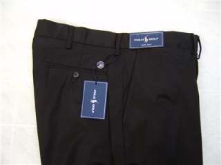   Mens 32L Link Golf Cotton Stretch Pants 32/32 Black Flat Dress  