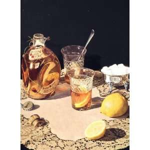 1934 Dimple Scots Scotch Whiskey Pinch Bottle Lemon   Original Print
