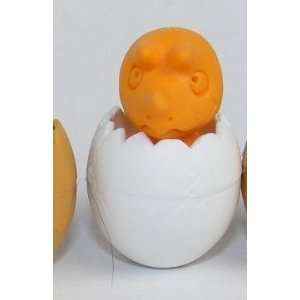  Dinosaur Egg Pencil Top Japanese Erasers. 2 Pack. Orange 