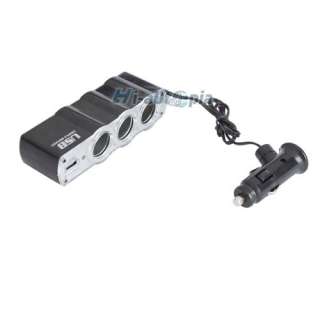   Car Cigarette Lighter Socket Splitter with 1 USB Port for /MP4/GPS