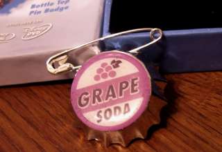   NEW Pixar UP Ellie Badge Grape Soda Cap Collectors Pin w/ Box  