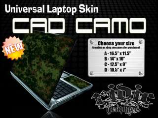 Cad Camo Universal Laptop Skin for Netbooks Tablets  