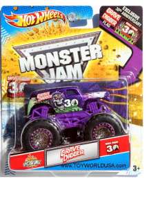   Monster Jam 30th Anniversary Grave Digger Spectraflames purple  
