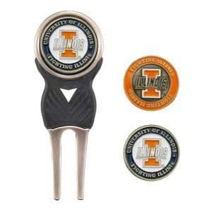    Illinois Fighting Illini Divot Tool and Markers