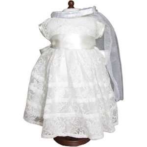  Lace Wedding Dress Set for 18 Inch Dolls Toys & Games