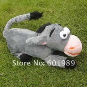  toy christmas promotion plush doll laugh roll electric donkey toy 