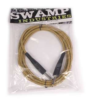 Swamp Gold Braided 1/4(m) / 6.5mm guitar lead / instrument cable.