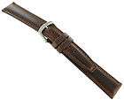 20mm Hadley Roma Oil Tanned Leather Padded Brown Watch Band Strap 