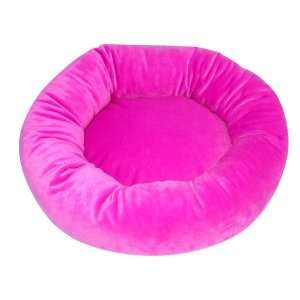  Room Candy Velour For Sure Donut Dog Bed (Hot Pink) Small 