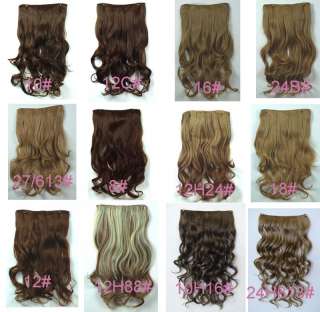 FULL HEAD CLIP IN HAIR PIECE EXTENSION CURLY/LAYER/STR  
