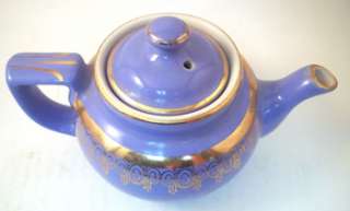 Vintage Hall Blue & Gold 2 Cup Teapot  