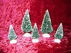 PINE TREES 5 SNOWY 2 4 Lemax Village Christmas Decor 