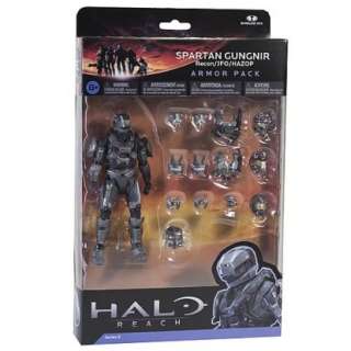 Halo Reach Series 5 Gungnir Figure & 3 Sets of Armor (Steel)  