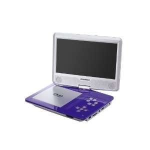   Portable DVD Player with Swivel Screen and USB/SD Card Reader   Purple
