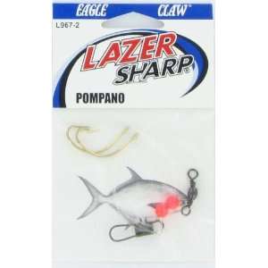  Eagle Claw Tackle Lazer Pompano Rig Double Hook W/Gold 