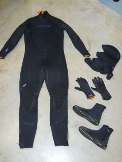Henderson   Aqua Loc 3mm Scuba Dive Wetsuit/Gloves/Boots/Hood Combo 