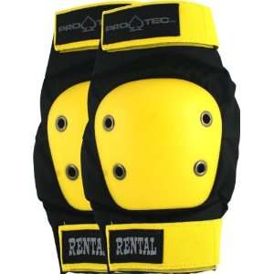   Protec Rental Elbow Medium Black Yellow Skate Pads