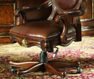Home Office Leather Swivel Desk Chair  