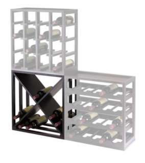 New Modular Stacking Wooden Wine Storage Cube 24 Bottle  