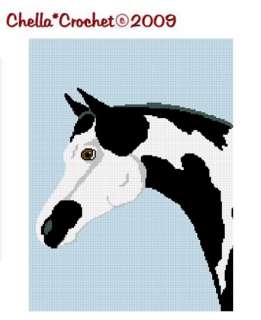 Horse Pinto Pony Afghan Crochet Pattern Graph  