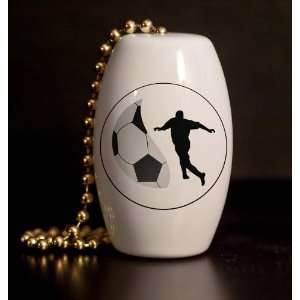  Soccer Player Porcelain Fan / Light Pull