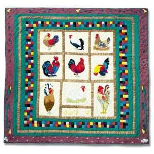 Chicken Farm, Queen Quilt 90 X 100 In.