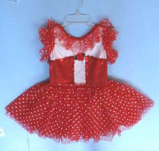 Girls POLKA DOT Pageant DANCE Costume DRESS 8 Sparkly  