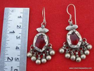 STERLING SILVER JEWELRY OLD SILVER EARRINGS INDIAN  