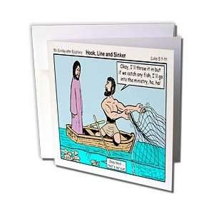  Gospel Cartoons   Jesus Fishing with Peter   Hook, Line and Sinker 