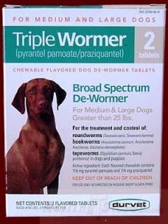 DOG WORMER, TABLETS, ALL WORMS, MEDIUM, LARGE DOGS  