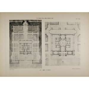   Prix Rome Nenot Floor Plans Athenaeum   Original Print
