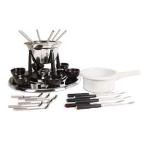    Trudeau 32 Piece Stainless Meat/Cheese Fondue Set