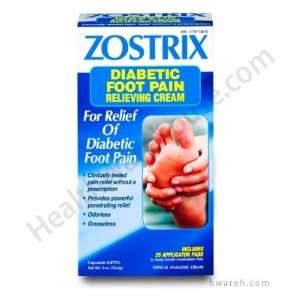  Zostrix Diabetic Foot Pain Relieving Cream   2 oz. Health 