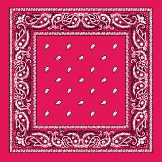 Pink Paisley Bandana 22 inches x 22 inches  