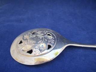 Vintage Signed SB Silver Plated Italian Italy Slotted Tomato Serving 