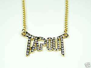 Tapout Gold Rhinestones Chain Necklace UFC MMA Jewelry  