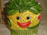 Maui Style Ceramic Pineapple Dancers Napkin Holder  