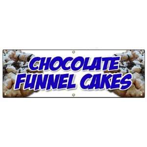 72 CHOCOLATE FUNNEL CAKES BANNER SIGN bakery cake cookies 