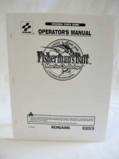 KONAMI FISHERMANS BAIT Marlin Challenge Arcade MANUAL  