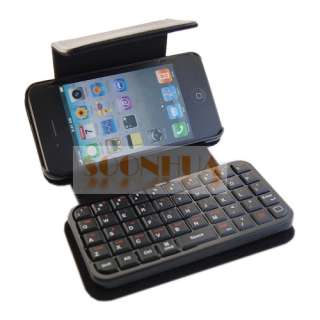 Wireless Bluetooth Keyboard Case For iPhone 4S Black  
