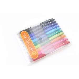   Sarasa Push Clip Gel Ink Pen   0.5 mm   10 Color Set