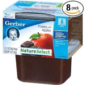Gerber 2nd Foods Prunes with Apples, 2 Count, 3.5 Ounce Tubs (Pack of 