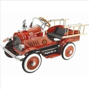  Big Toys KL 20233 Kalee Deluxe Fire Truck Pedal Car in Red 