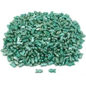  Green Fish Glass Beads Jewelry Beading 13mm Approx 700 