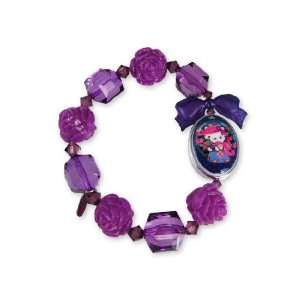   Hello Kitty Pink Head Portrait Multibead Bracelet   Purple Jewelry