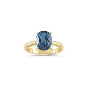   Cts London Blue Topaz Solitaire Ring in 14K Yellow Gold 7.0 Jewelry